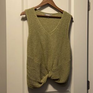 Green Sweater Tank Blouse